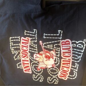 Anti Social Social Club Black Tee with White Text